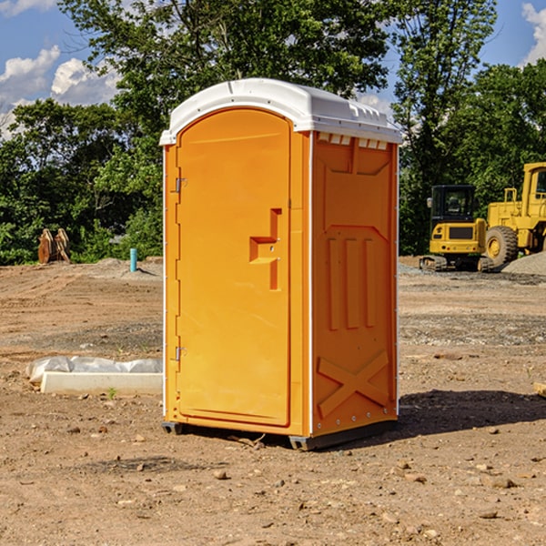 can i customize the exterior of the portable restrooms with my event logo or branding in Thayer